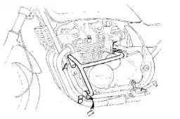 Barra de protección del motor - cromo para Kawasaki Zephyr 750
