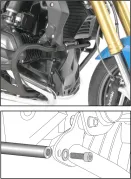 Soporte de refuerzo antracita para protector de motor 501668 para BMW R 1200 GS LC (2013-2018)