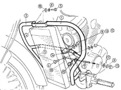 Barra de protección del motor - cromo para Honda VT 750 D2 Black Widow