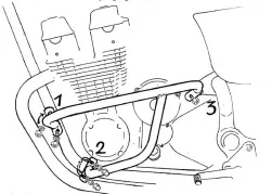 Barra de protección del motor - cromo para Honda CB 750 F sevenfifty de 1992