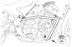 Barra de protección del motor - cromo para Honda CB 600 F Hornet hasta 2006 / S hasta 2002