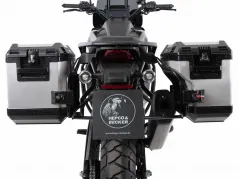 Kofferträgerset Recorte schwarz inkl. Xplorer Cutout silber Kofferset para Harley Davidson Pan America (2021-)