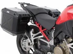 Kofferträgerset Recorte Edelstahl inkl. Xplorer Cutout schwarz Kofferset para Ducati Multistrada V4 / S / S Sport (2021-)