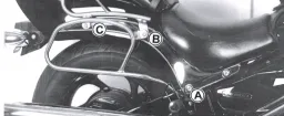 Alforja portatubos para bolsos de cuero - cromo para Suzuki M 800 Intruder hasta 2009