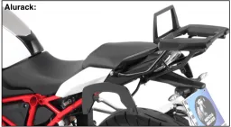 Alurack topcasecarrier - negro para BMW R 1200 RS