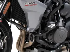 Barra de protección del motor negra incl. almohadillas de protección para Triumph Tiger Sport 660 (2022-)