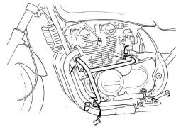Barra de protección del motor - cromo para Kawasaki Zephyr 550