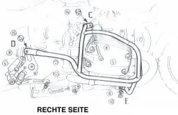 Barra de protección del motor - cromo para BMW R 850 R de 2003 / R 1150 R