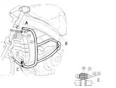 Barra de protección del motor - negra para Honda X - 11