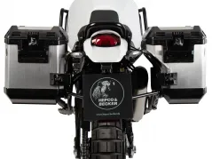 Recorte del soporte lateral negro incl. Cajas laterales plateadas Xplorer para Ducati Desert X (2022-)
