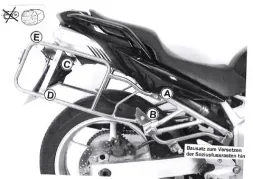 Sidecarrier permanente montado - negro para Yamaha FZ6 / Fazer