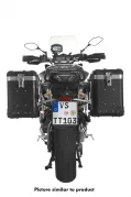 Sistema de maletas ZEGA Pro &quot;E-Black&quot; 38/38 litros con portaequipajes de acero inoxidable negro para Yamaha MT-09 Tracer (2015-2017)