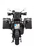 ZEGA Evo X &quot;Premium Edition&quot; sistema especial &quot;E-Black&quot; 45/45 ltr. con soporte de acero inoxidable negro que incluye 2 bolsas interiores y 6 candados para Harley-Davidson RA1250 Pan America