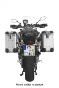 Maleta ZEGA Pro sistema &quot;E-S&quot; 31/31 litros con portaequipajes de acero inoxidable negro para Yamaha MT-09 Tracer (2015-2017)