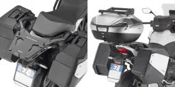 Porta maletas de aluminio para maletas Monokey, negro para Honda NT 1100 (22)