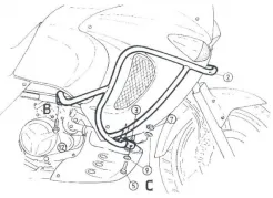 Tankguard - negro para Honda XL 1000 V Varadero hasta 2002