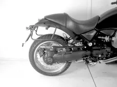 Porta bolso de piel tipo tubo negro para Moto Guzzi C 940 Bellagio (2007-)/Aquila Nera (2006-)
