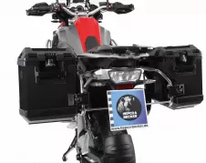 Sidecarrier Recorte de acero inoxidable incl. Cajas laterales negras Xplorer para BMW R1200 GS LC (2013-2018)