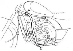 Barra de protección del motor - cromo para Kawasaki EL 250 / EL 252