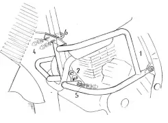 Barra de protección del motor - negra para Honda NX 650 Dominator desde 1995