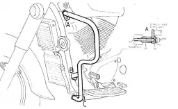 Barra de protección del motor - cromo para Suzuki VL 1500 / C 1500 LC Intruder