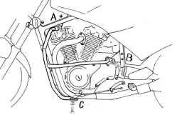 Barra de protección del motor - cromo para Suzuki VX 800