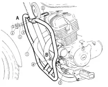 Barra de protección del motor - cromo para Honda CA 125 Rebel