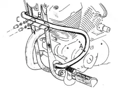 Barra de protección del motor - cromo para Yamaha XV 125/250 Virago