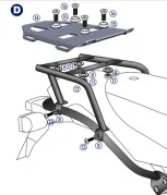 Minirack portaequipajes trasero suave para BMW HP2 / Megamoto / Enduro