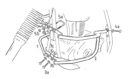 Barra de protección del motor - negra para Suzuki DR 650 R DAKAR de 1992