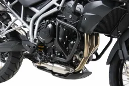 Barra de protección del motor - negra para Triumph Tiger 800 / XC hasta 2014