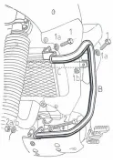 Barra de protección del motor - negra para Yamaha XTZ 660 T? N? R? hasta 1993