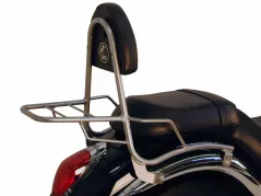 Sissybar con soporte trasero - cromo para Kawasaki VN 900 Classic / 900 Custom / Vulcan