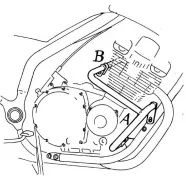 Barra de protección del motor - cromo para Yamaha XJ 900 S Diversion de 1994