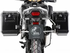 Sidecarrier Recorte de acero inoxidable incl. Cajas laterales negras Xplorer para Honda CRF 1100L Africa Twin Adventure Sports (2020-)