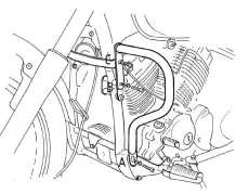 Barra de protección del motor - cromo para Yamaha XVS 650 Drag Star