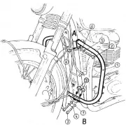 Barra de protección del motor - cromo para Triumph Thruxton hasta 2015