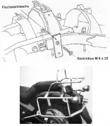 Conjunto de portaequipajes lateral y superior - cromo para Honda VT 600 C