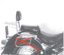 Barra estabilizadora sin soporte trasero - negro para Suzuki VL 800 Intruder / LC Volusia / C 800 Intruder / Blac