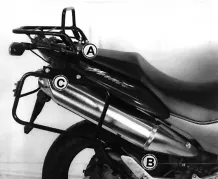 Juego de portaequipajes lateral y superior - negro para Honda CB 600 F Hornet 2003-2006