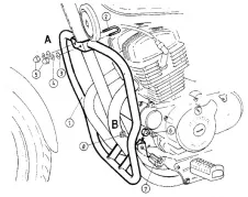 Barra de protección del motor - cromo para Honda CMX 250 Rebel