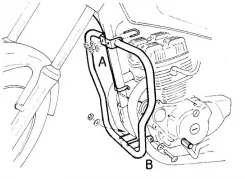 Barra de protección del motor - cromo para Honda CB Two-Fifty
