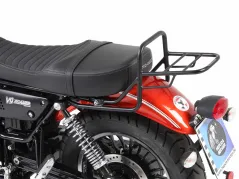 Portaequipajes de tubo - negro - para asiento largo para Moto Guzzi V 9 Bobber de 2017 (asiento largo)