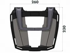 Easyrack topcasecarrier en combinación con el Sidecarrier original montado permanentemente - negro para Triumph Tiger 1050