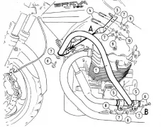 Barra de protección del motor - cromo para Moto Guzzi Breva V 750 ie