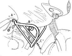 Barra de protección del motor - negra para Triumph Tiger de 1999