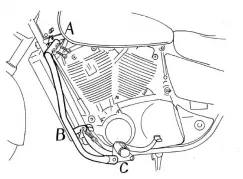 Barra de protección del motor - cromo para Honda VT 1100 C2 Shadow de 1995