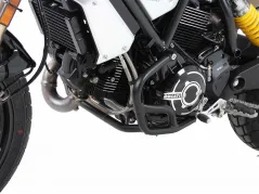 Barra de protección del motor - negra para Ducati Scrambler 1100 de 2018