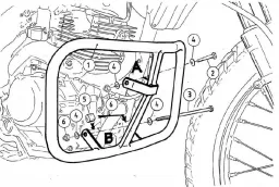 Barra de protección del motor - negra para Honda XR 125 L