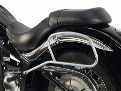 Alforja portatubos para bolsos de cuero - cromo para Kawasaki VN 900 Classic / 900 Custom / Vulcan